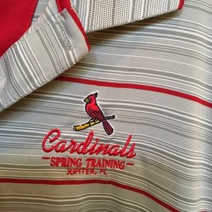 Mens St Louis Cardinals Polo shirt size large